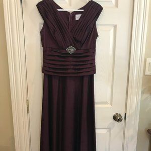 David's Bridal burgandy gown